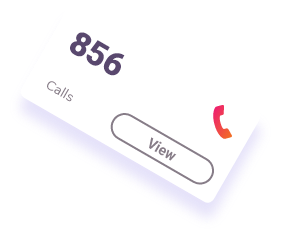 white background with calls summary